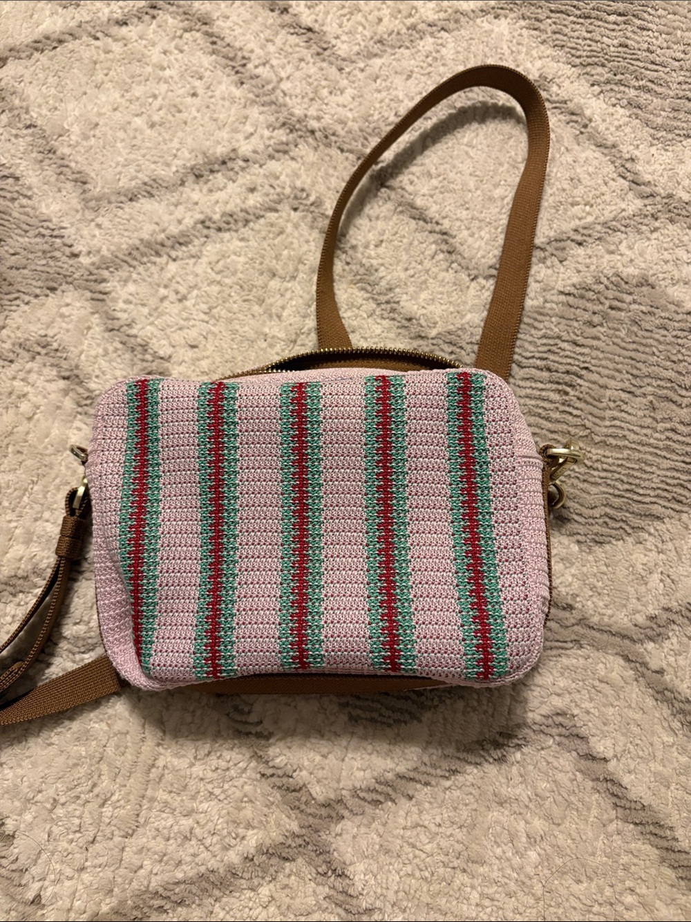 Rothy’s Crossbody Camera Bag in Watermelon Stripe